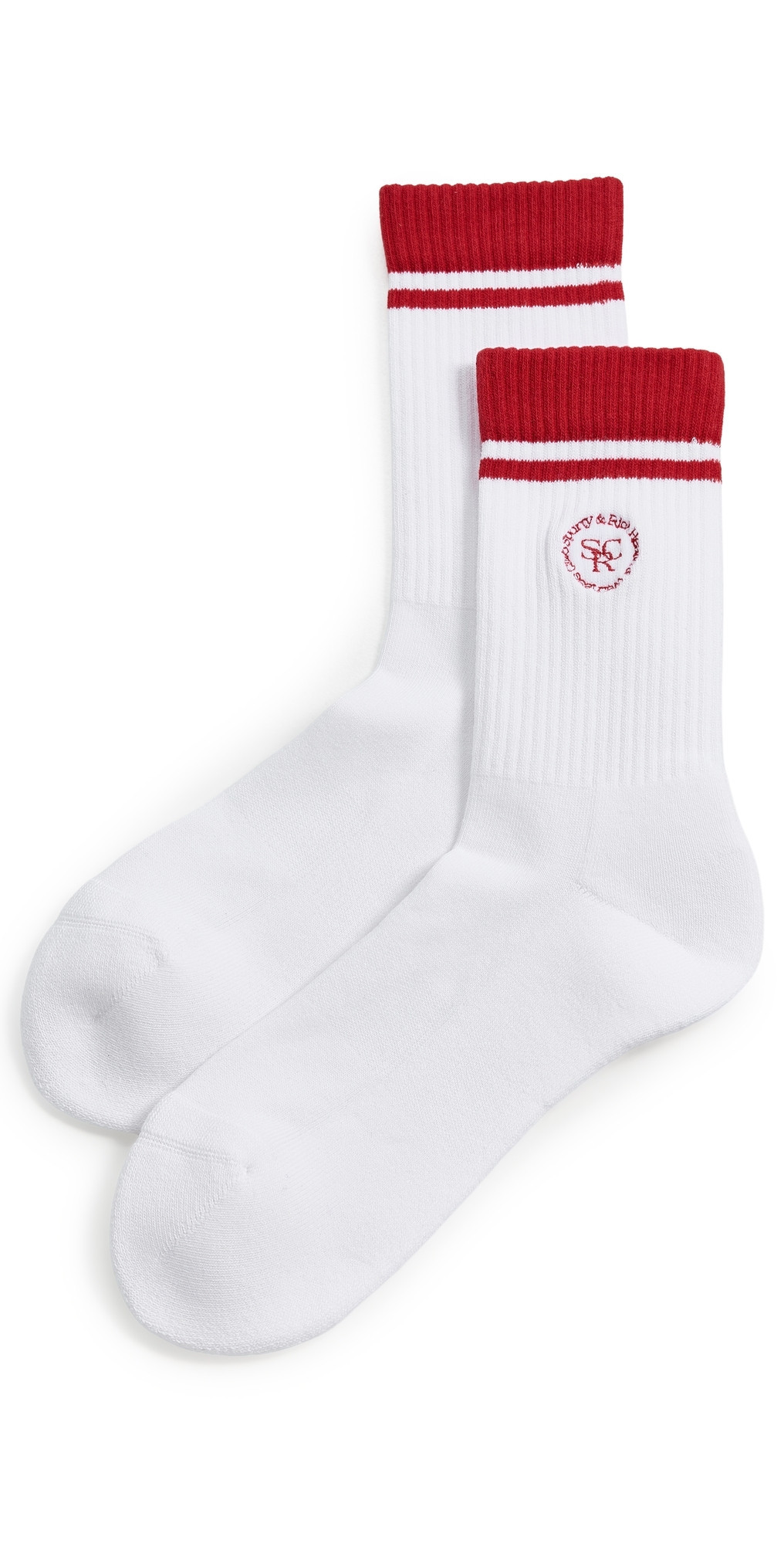 Sporty & Rich SRHWC Socks White/Ruby One Size | Shopbop
