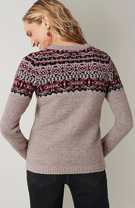 Fair Isle Split-Neck Sweater | J. Jill
