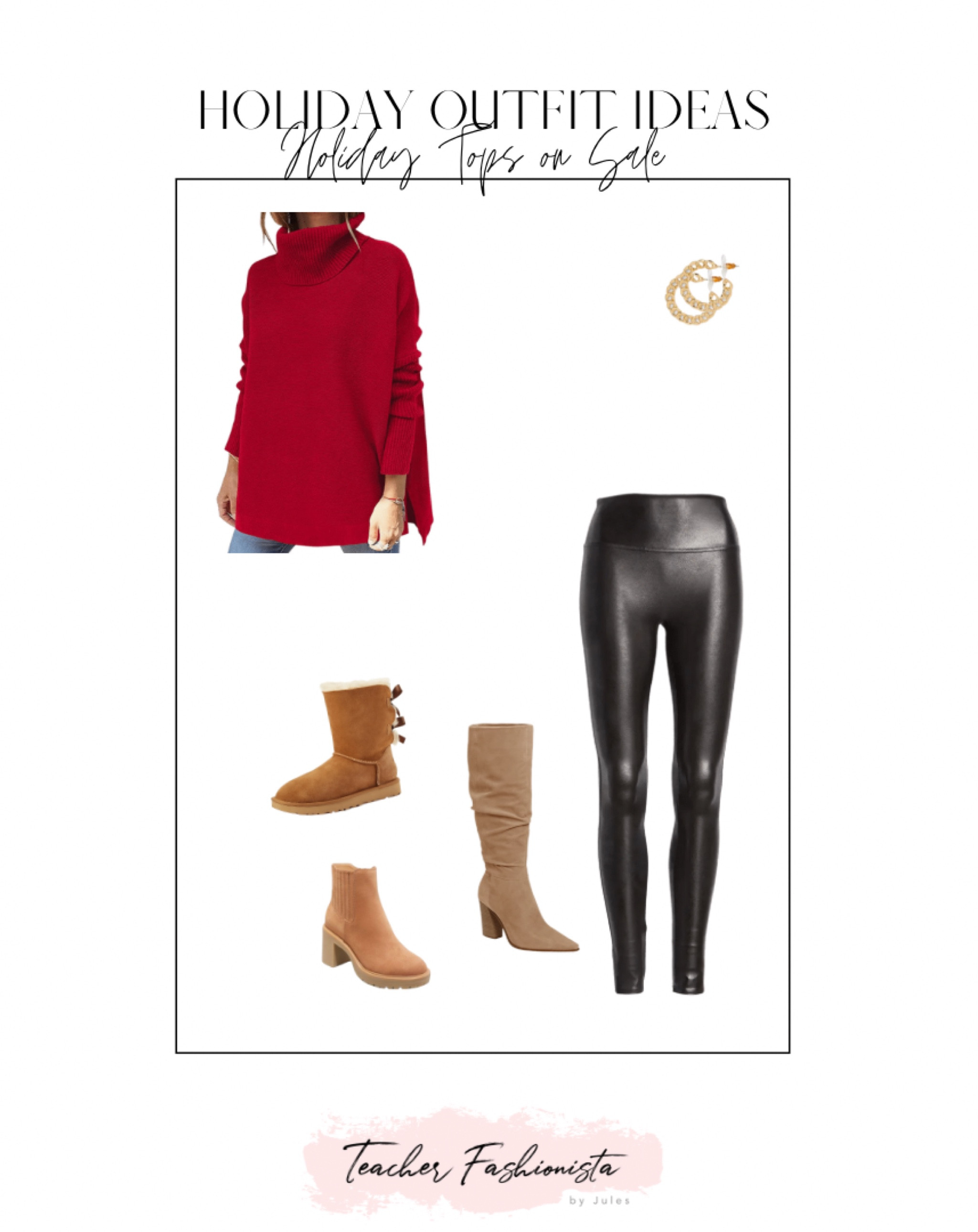 This sweater would make a perfect holiday outfit! It’s on DEAL today and there are many colors to choose from! (It fits TTS!)

• Amazon • Faux leather leggings • Spanx • Boots • Holidays • December outfit • winter outfit •

#LTKsalealert #LTKunder50 #LTKHoliday