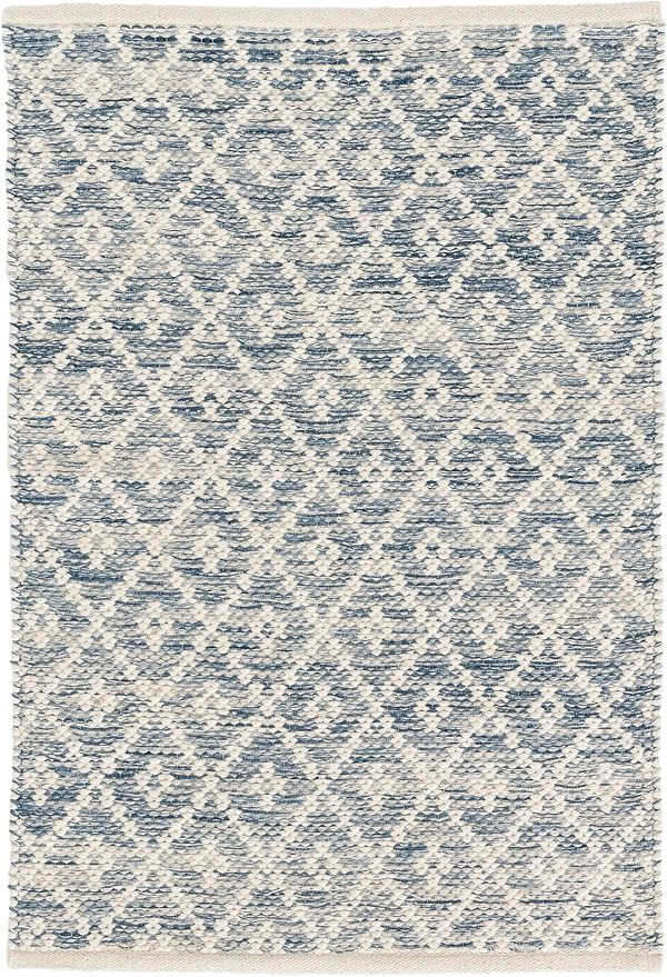 Dash & Albert Melange Diamond Blue Handwoven Cotton Rug, 7.5 X 9.5 Feet, Blue Geometric Pattern | Amazon (US)