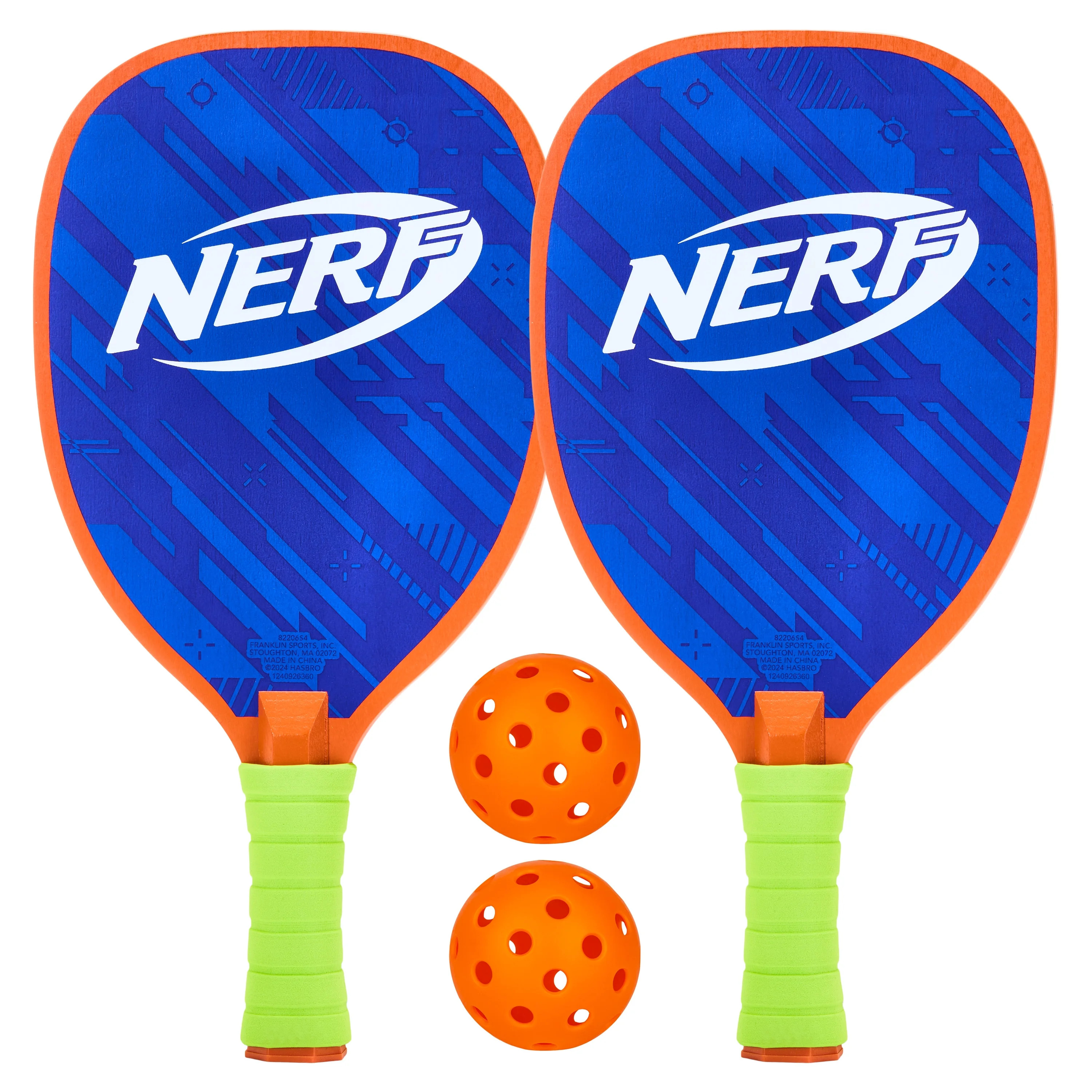 NERF 2 Player Pickleball Paddle Set - Youth Pickleball - (2) Wooden Paddles + (2) Pickleballs | Walmart (US)