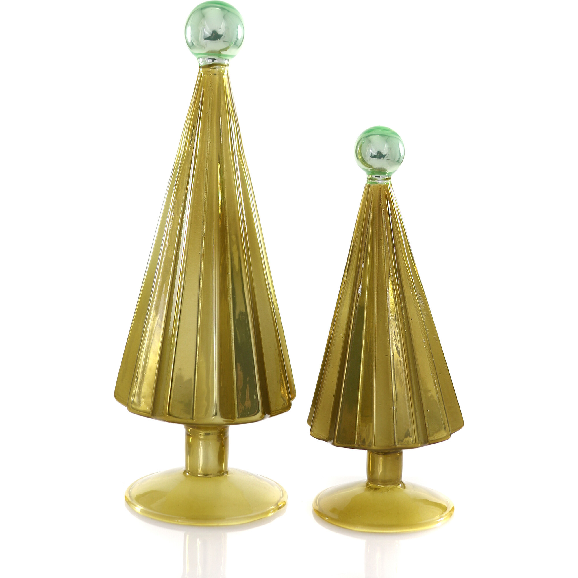 Small Pleated Tree, Moss Aqua Set of 2 | Maisonette