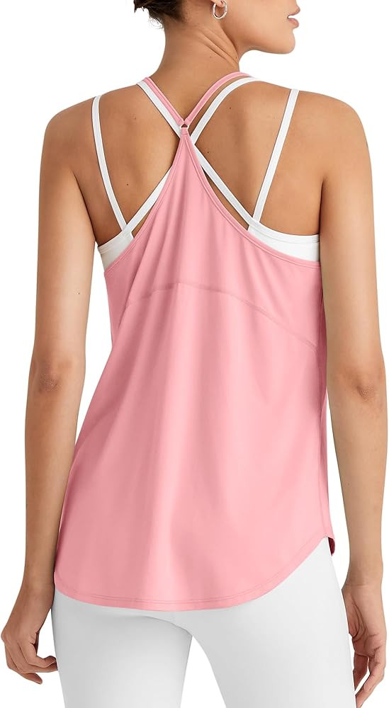 G4Free Workout Athletic Tank Tops for Women Racerback Lightweight Gym Pilates Y-Back Loose Fit Ru... | Amazon (US)