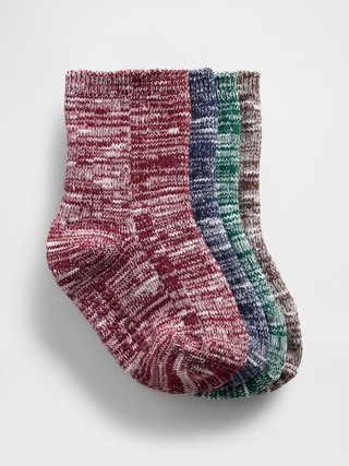 Baby & Toddler Marled Crew Socks (4-Pack) | Gap (CA)