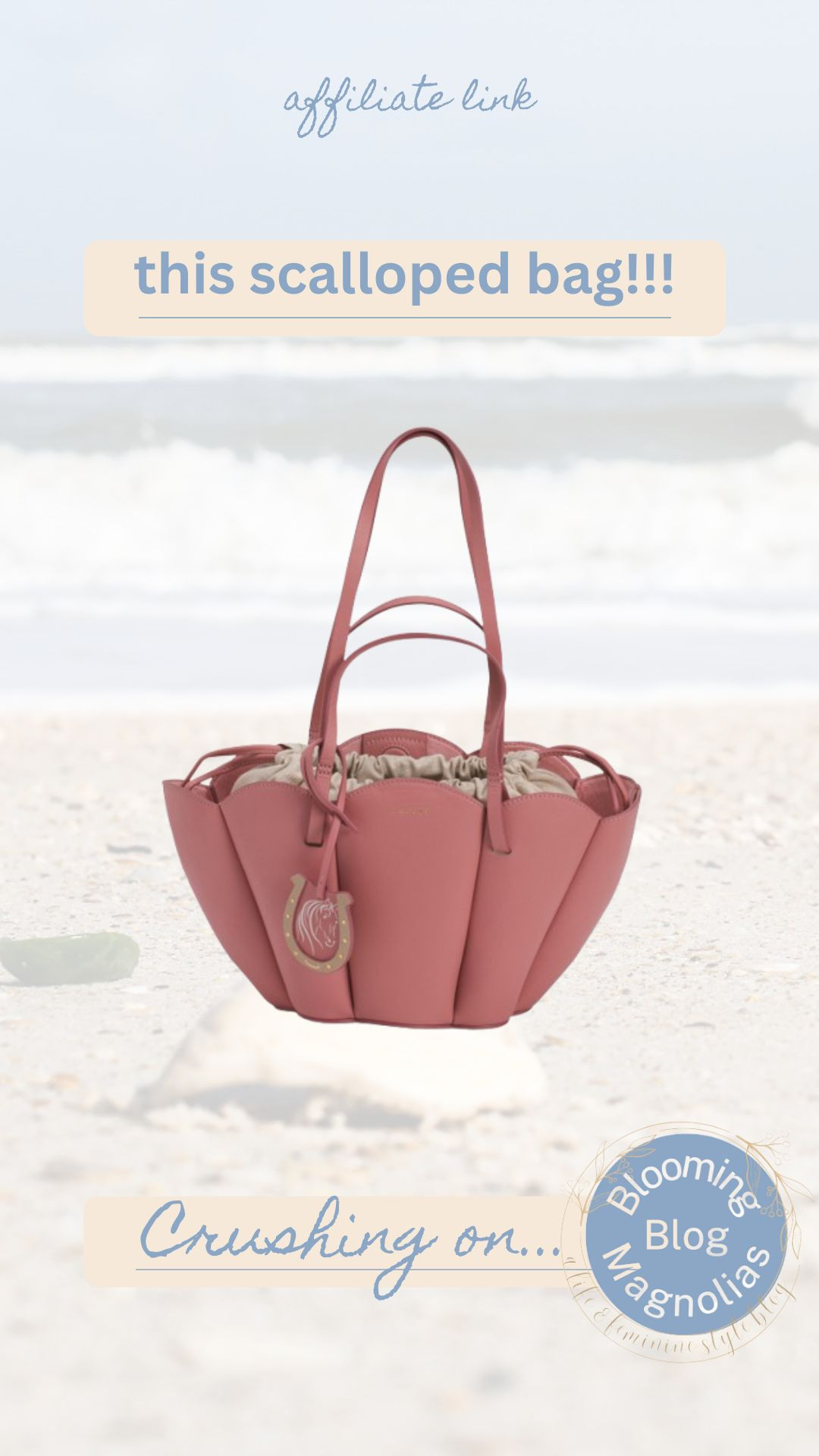 This scalloped leather bag is adorable and perfect for spring! Under $100! 

 