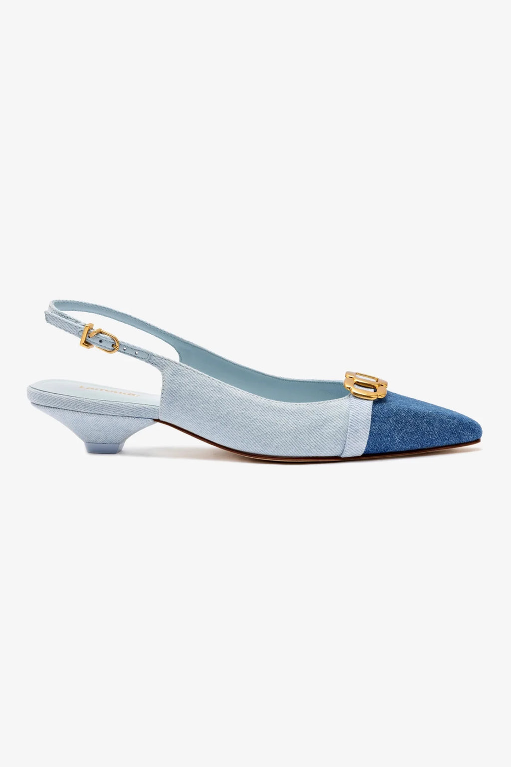 Franca Pump In Blue Denim | Larroude