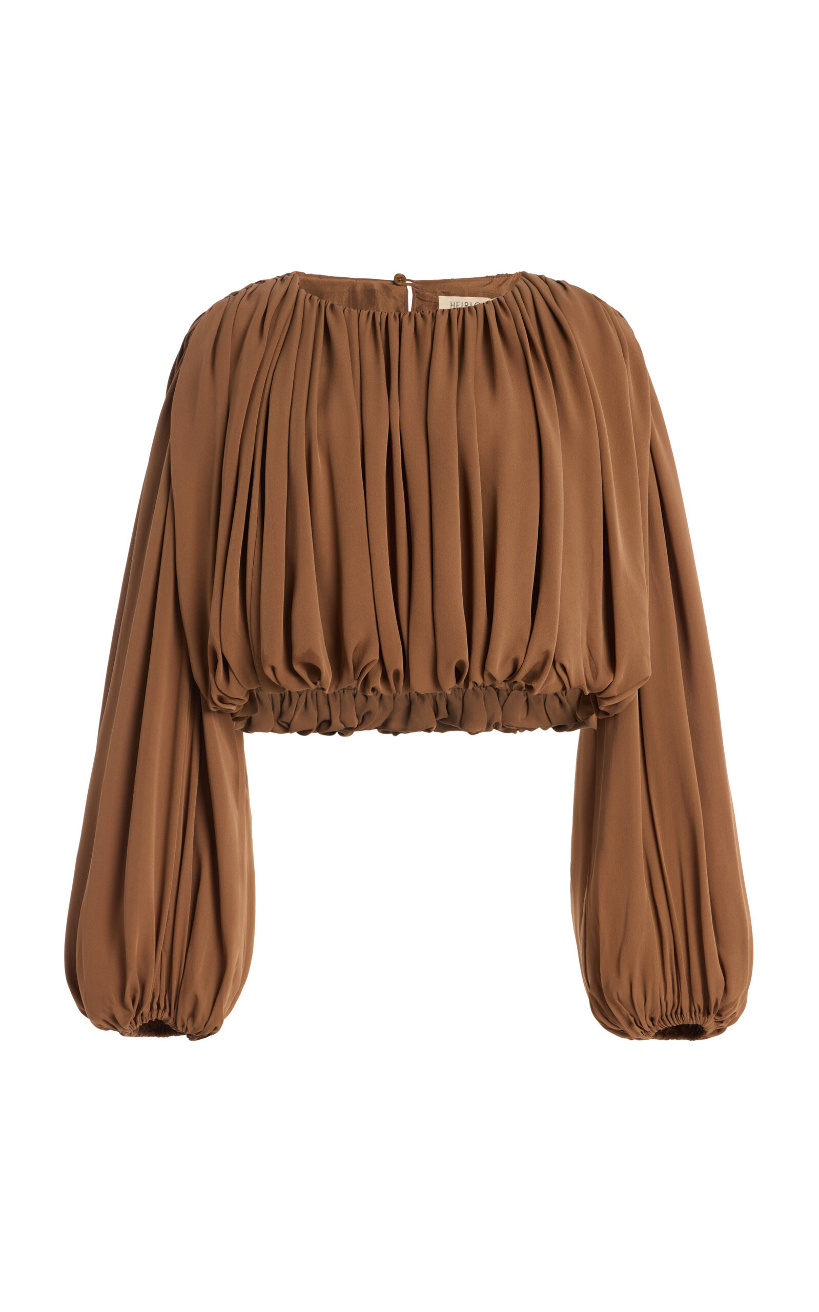 Heirlome - Exclusive Michelle Silk Top - Tan - M - Moda Operandi | Moda Operandi (Global)