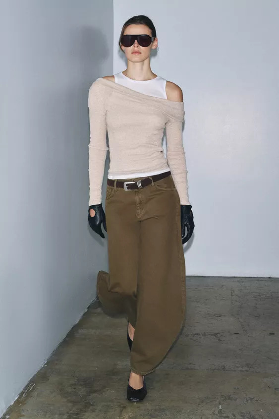 ASYMMETRIC LAYERED-EFFECT T-SHIRT | Zara UK