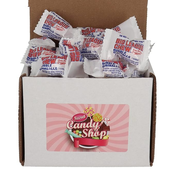 SECRET CANDY SHOP Big League Chew Bubble Gum Bulk in Box, 1Lb (Individually Wrapped) (Original) | Amazon (US)