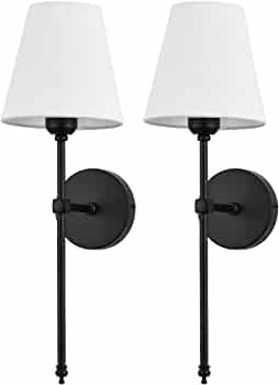 Bsmathom Wall Sconces Sets of 2, Rustic Industrial Wall Lamps, Hardwired Column Stand Sconces Wal... | Amazon (US)