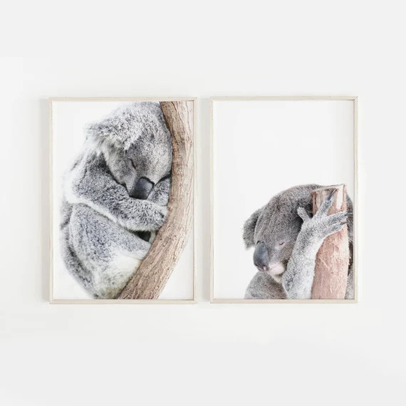 Baby Koala Digital Download Print Set of 2 Australian Modern | Etsy | Etsy (US)