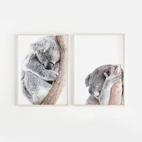 Baby Koala Digital Download Print Set of 2 Australian Modern | Etsy | Etsy (US)