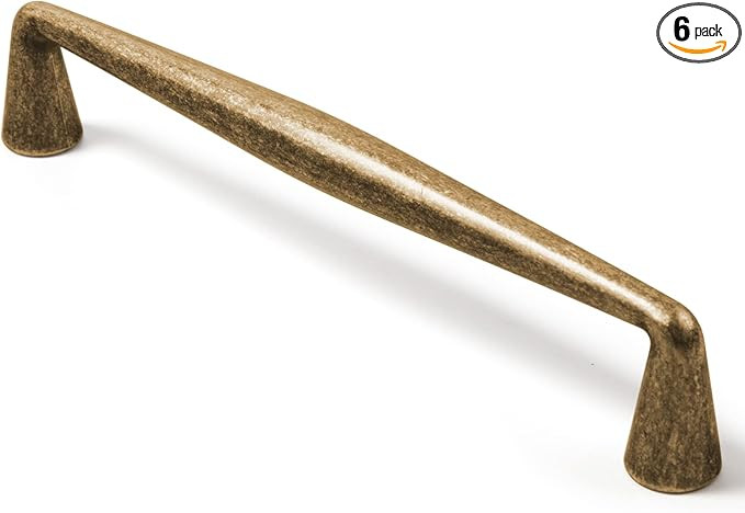 Goo-Ki Vintage Retro Antique Brass Zinc Alloy Cabinet Handles - 5.03''(128mm) Hole Center Afforda... | Amazon (US)