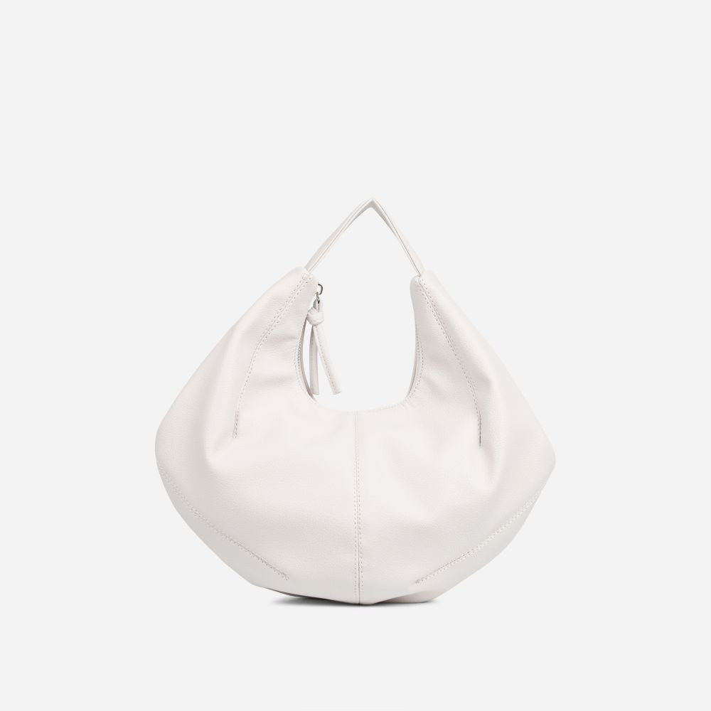 Caprice Seam Detail Shaped Shoulder Bag In White Faux Leather | EGO Shoes (US & Canada)