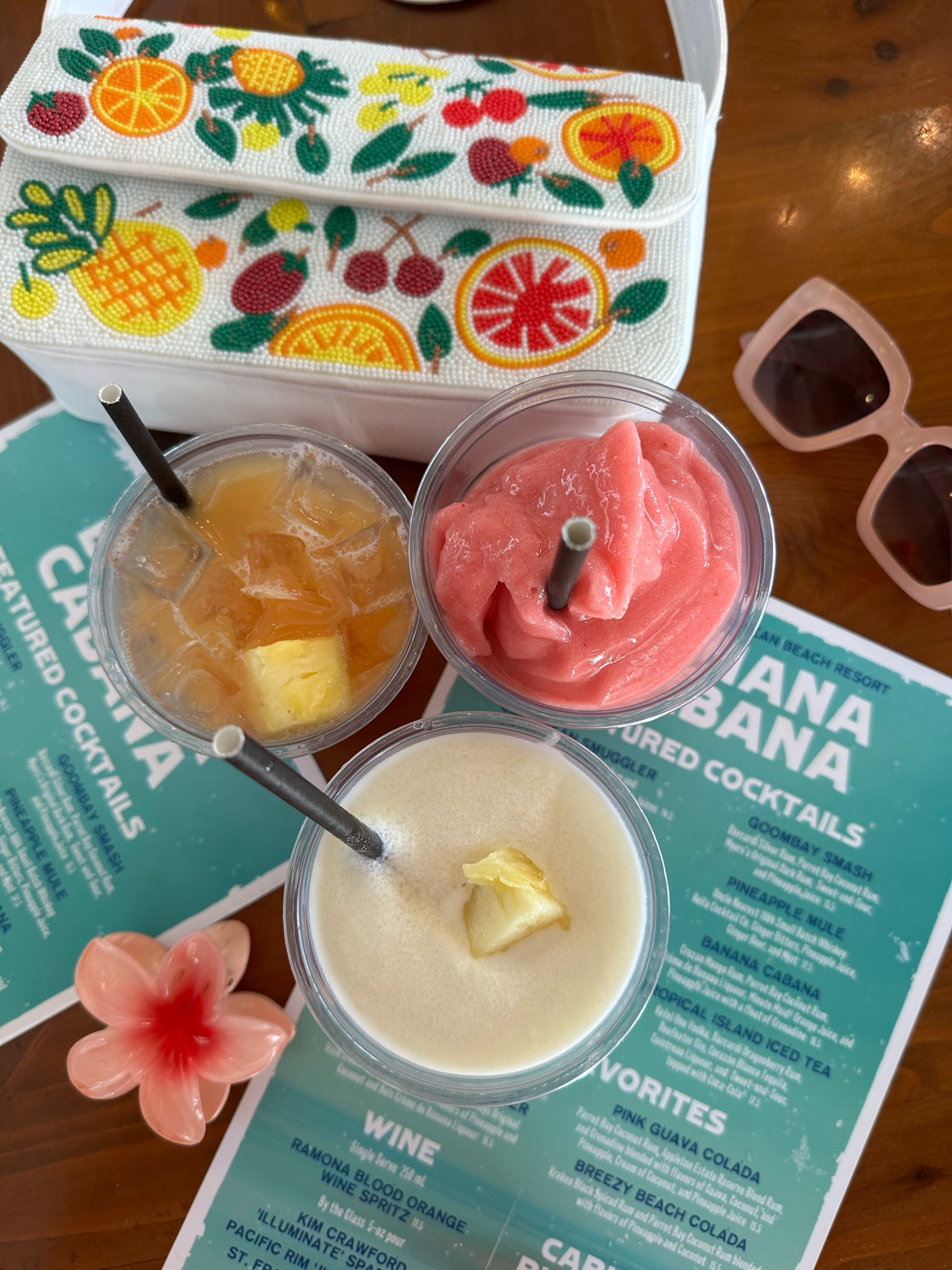 Beaded fruit handbag for summer | flower claw clip | sunglasses 

#LTKswim #LTKSeasonal #LTKstyletip