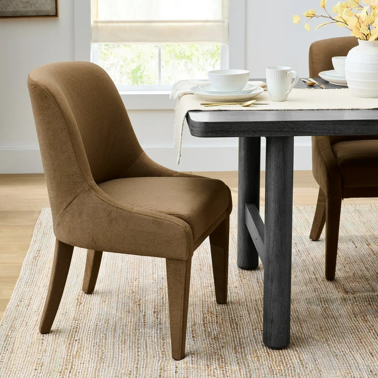 Better Homes & Gardens Windsor Upholstered Dining Chair 2 Pack, Tobacco | Walmart (US)