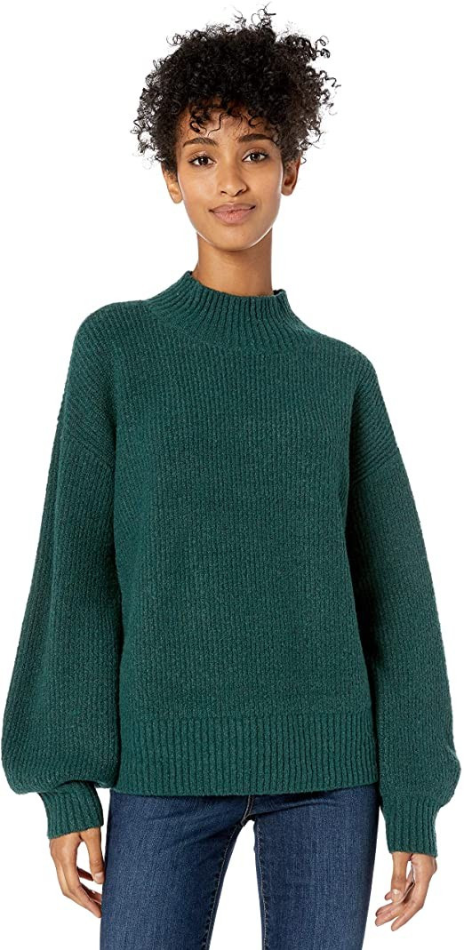 Amazon Brand - Goodthreads Women's Boucle Shaker Stitch Balloon-Sleeve Sweater | Amazon (US)