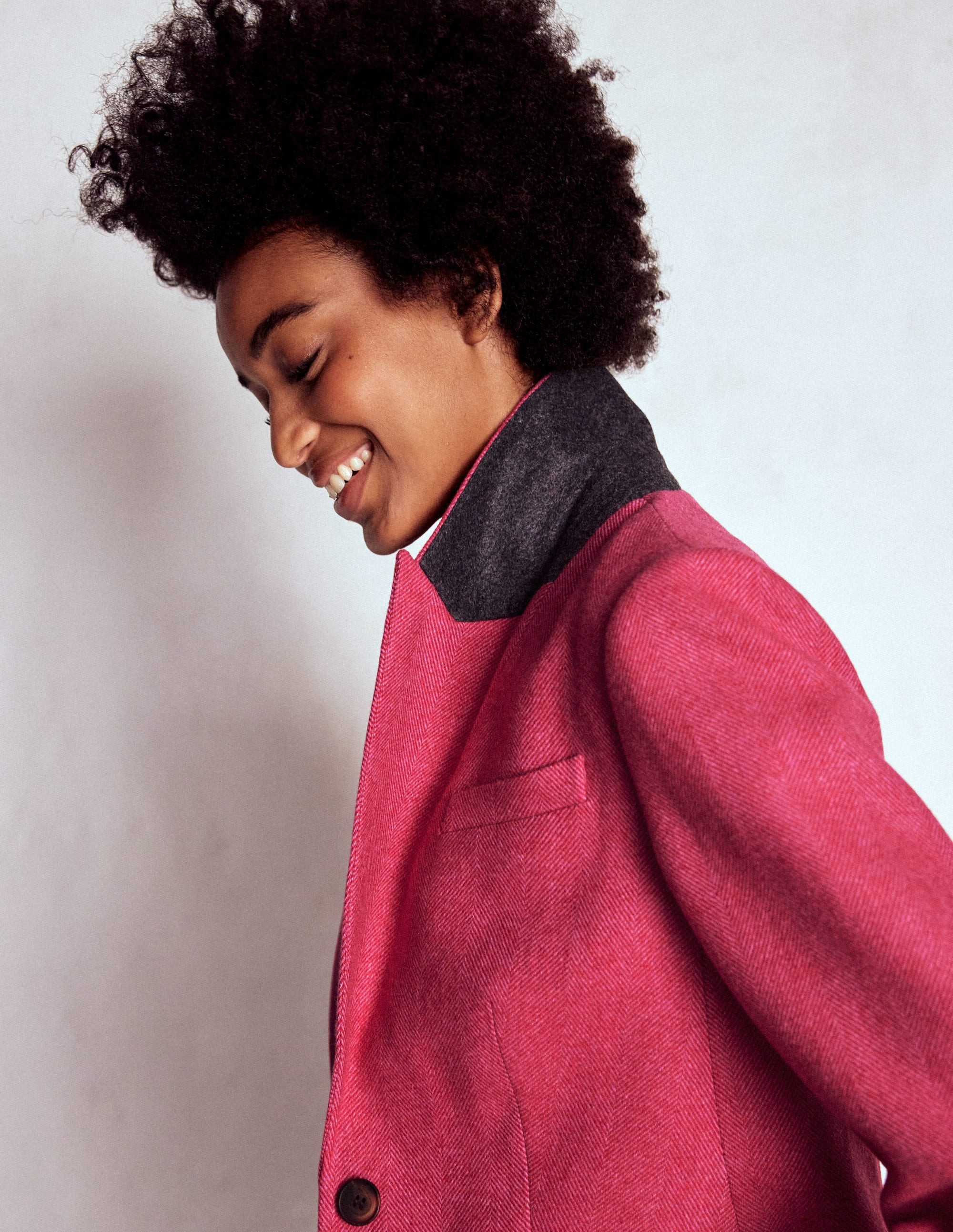 Boden Women's Stamford Wool-Blend Blazer in Pink | Size 12 | Boden (US)