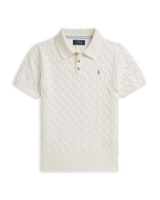 Boys' Cable Knit Cotton Polo Sweater - Big Kid | Bloomingdale's (US)