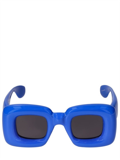 Loewe - Inflated squared sunglasses - Blue/Smoke | Luisaviaroma | Luisaviaroma
