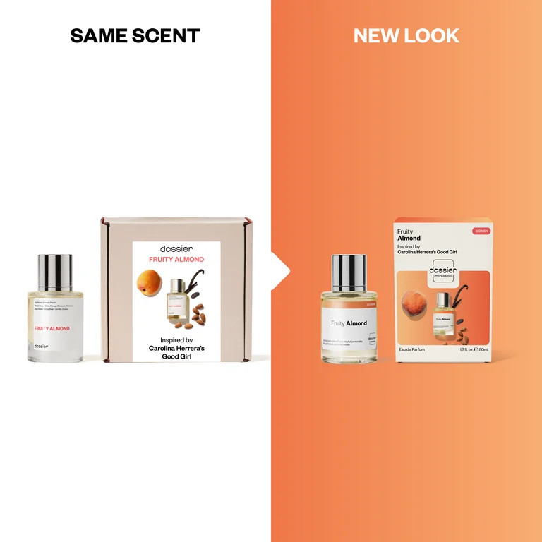 Dossier Fruity Almond Eau De Parfum, Inspired by Carolina Herrera's Good Girl, Perfume for Women,... | Walmart (US)