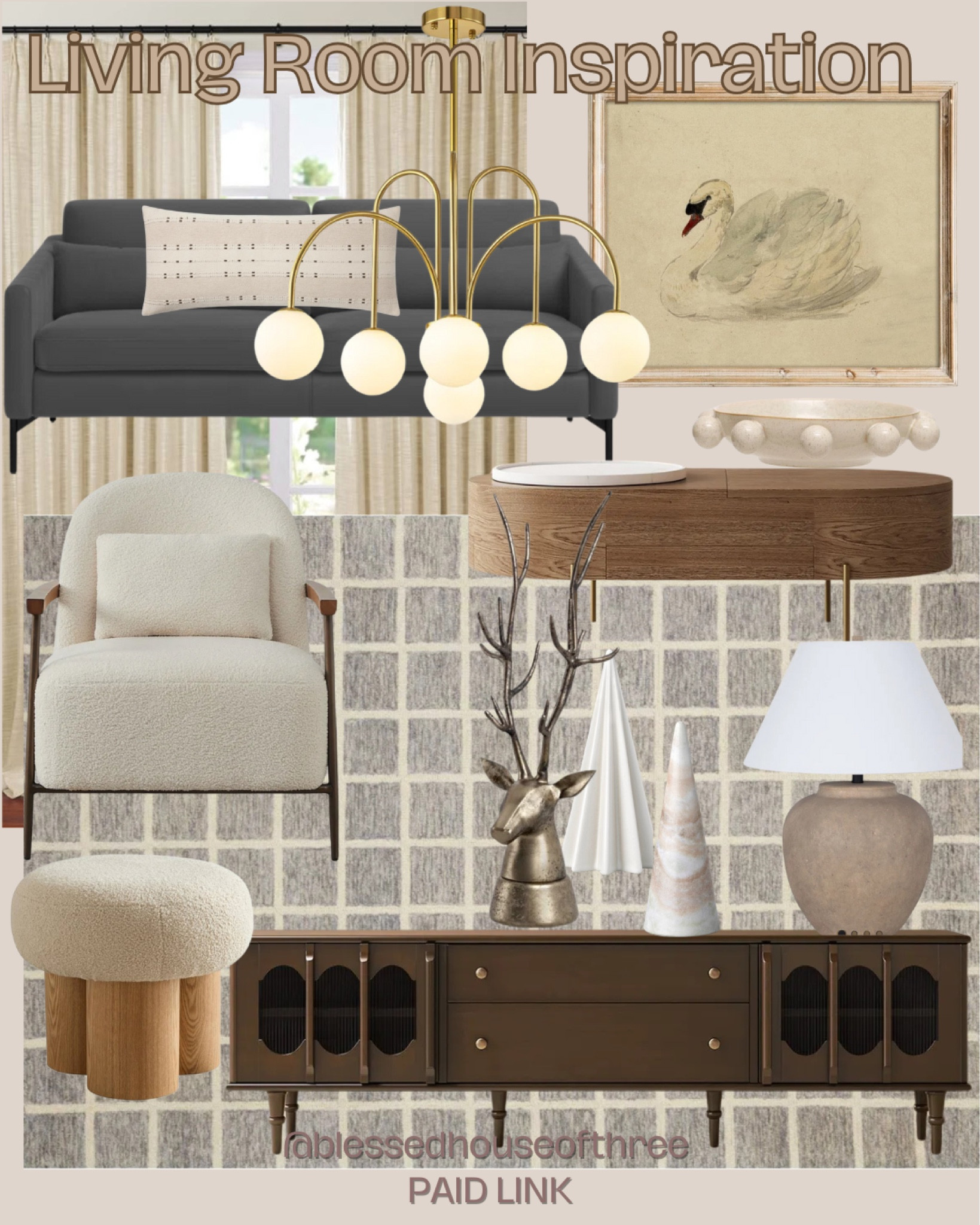 Love this living room inspiration 

Sofa, couch, chandelier, organic modern, accent chair, coffee table, rug, wall art, swan art, ottoman, Christmas table top tree, linen curtains, 

#LTKSaleAlert #LTKStyleTip #LTKHome