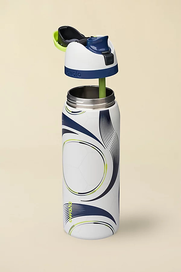 Owala FreeSip Soccer Collection 32 oz Water Bottle in Steel The Ball at Urban Outfitters | Urban Outfitters (US and RoW)