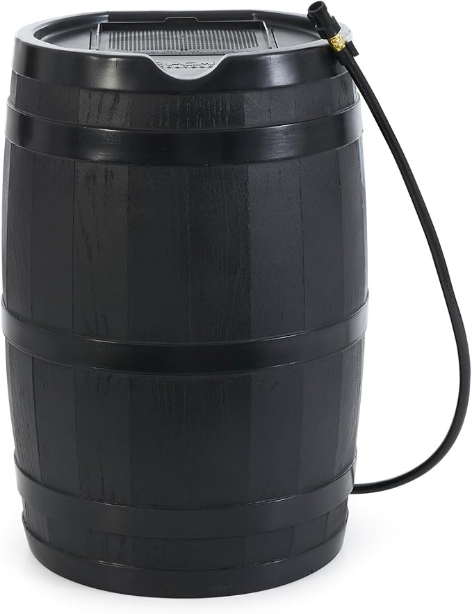 FCMP Outdoor 45 Gallon Heavy Duty Rain Water Catcher Barrel Container with Hose and Debris Screen... | Amazon (US)