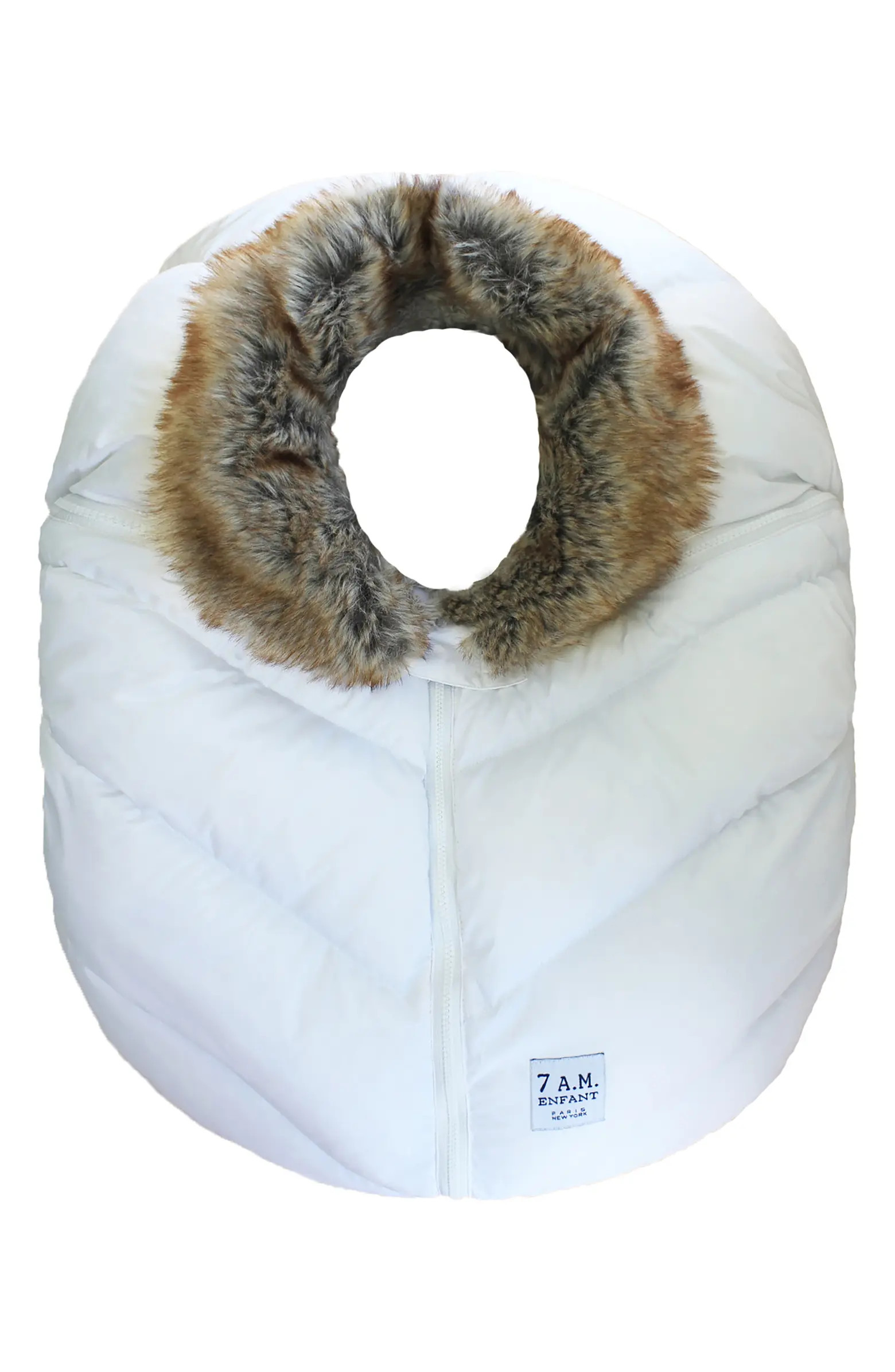 Water Repellent Faux Fur Trim Car Seat Cocoon | Nordstrom