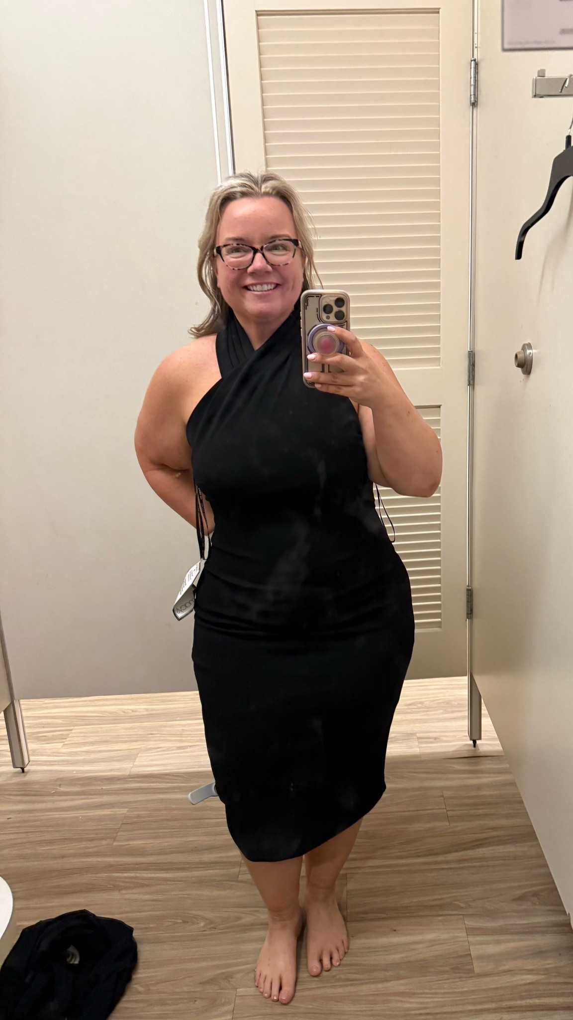 The neckline on this one is everything. It gives that elevated “quiet luxury” vibe while still being insanely flattering on curves. The fabric skims instead of clings and the midi length balances out the fitted silhouette perfectly. This is one of those dresses that makes you stand taller the second you put it on.

For reference: I’m 5’3 with a 36DDD bust, 32 inch waist, and 49 inch hips wearing this as a curvy petite girlie.

#LTKCurves #LTKStyle #LTKFindsUnder50 #CurvyStyle #MidsizeFashion #PetiteStyle #CurvyFashion #TargetStyle #AffordableFashion #DateNightOutfit #WeddingGuestDress #NeutralStyle #CapsuleWardrobe #ConfidenceInStyle #StyleOver40 #CurvyConfidence #FashionForCurves #MomStyle #ElevatedBasics #BlackDressSeason