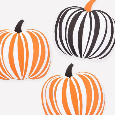 Meri Meri Stripe Pumpkin Paper Placemats (Pack of 12) | Target