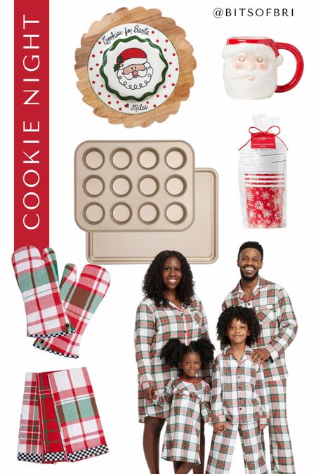 Christmas cookie night - baking supplies, Christmas cookie wrapping, family Christmas pajamas, and custom cookies for Santa keepsake plate

#LTKHoliday #LTKSeasonal #LTKfamily