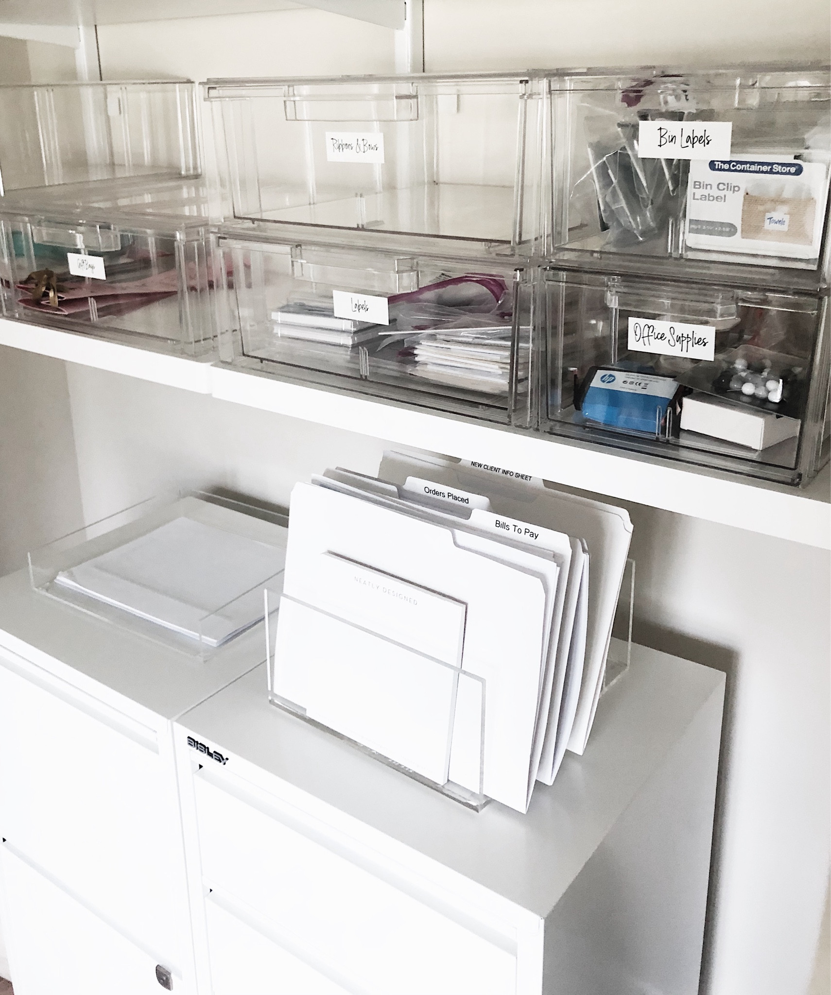 Home office organization with clear favorites. The Container Store, home organization, closet organization 

#LTKSeasonal #LTKFindsUnder50 #LTKHome