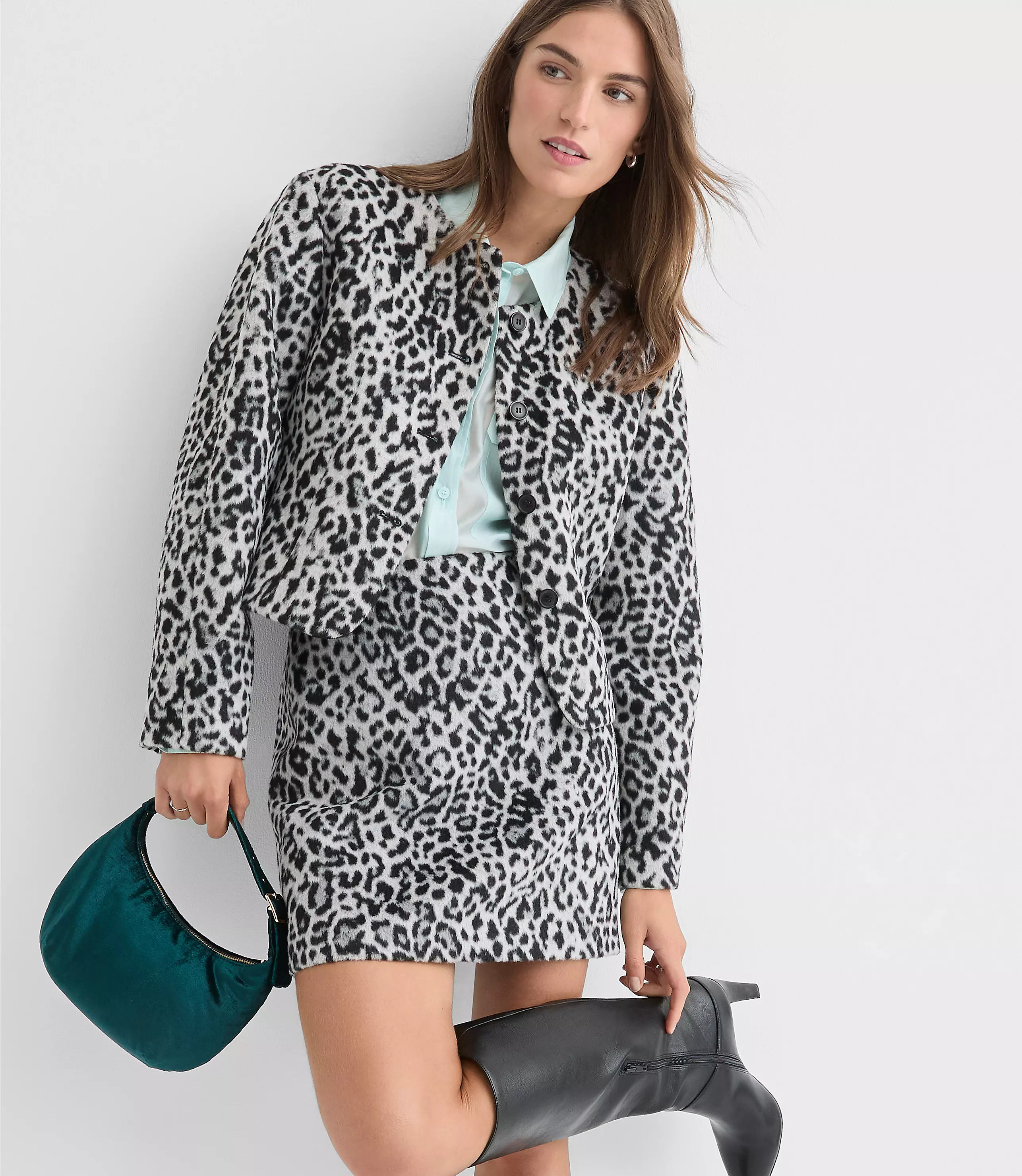 Leopard Print Mini Skirt | LOFT