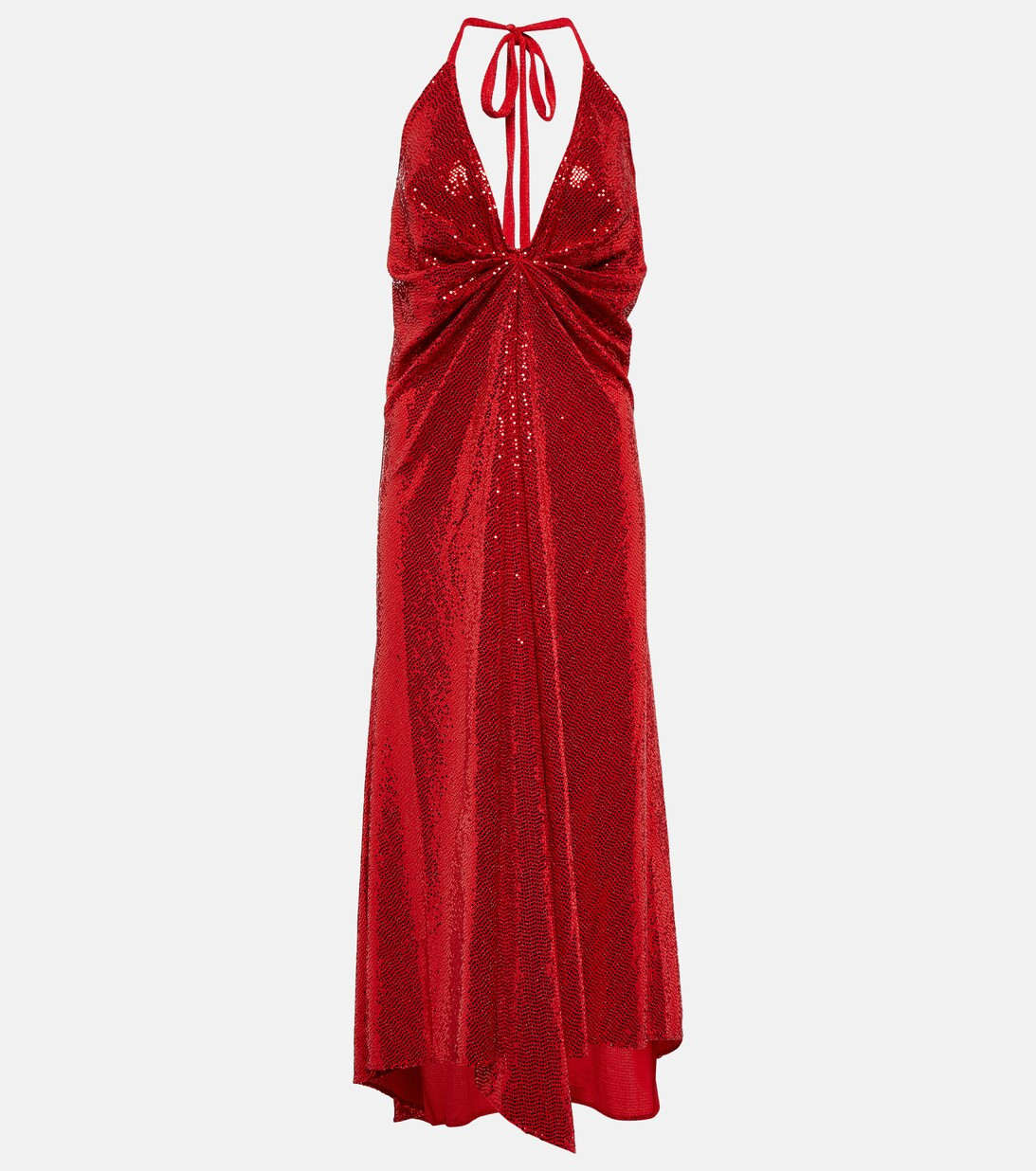 Sequined gathered midi dress | Mytheresa (UK)