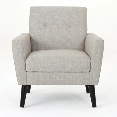 Club Chair With Fabric Upholstery - Beige, Birch Wood Frame, 29.37" D X 31.00" W 31.50" H, 25.00" Armrest Height Gorgeous In Beige Covered, Base, 31.5 | Wayfair North America