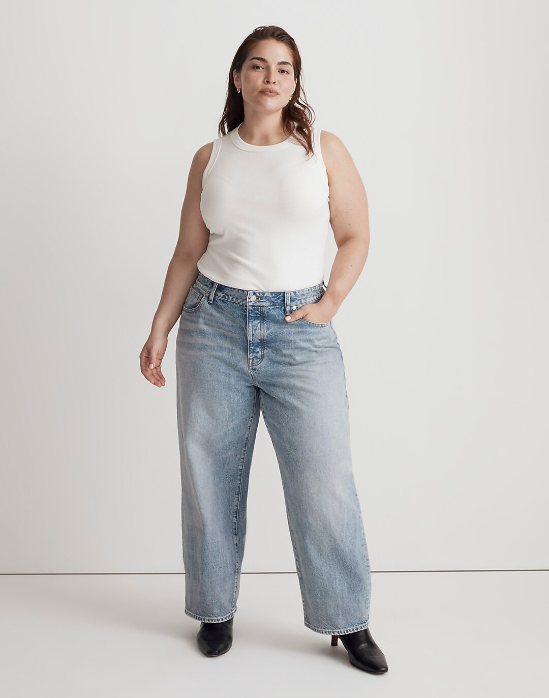 Plus Low-Slung Straight Jeans in Olvera Wash | Madewell