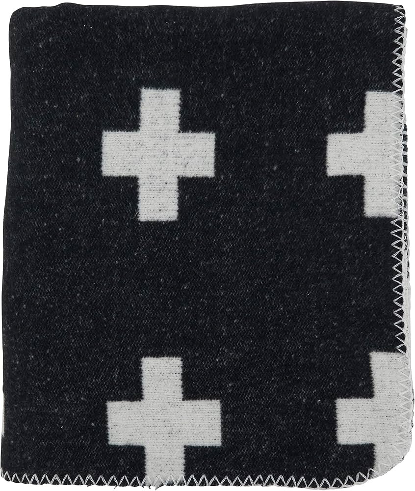 SARO LIFESTYLE Reversible Plus Sign Throw Blanket | Amazon (US)