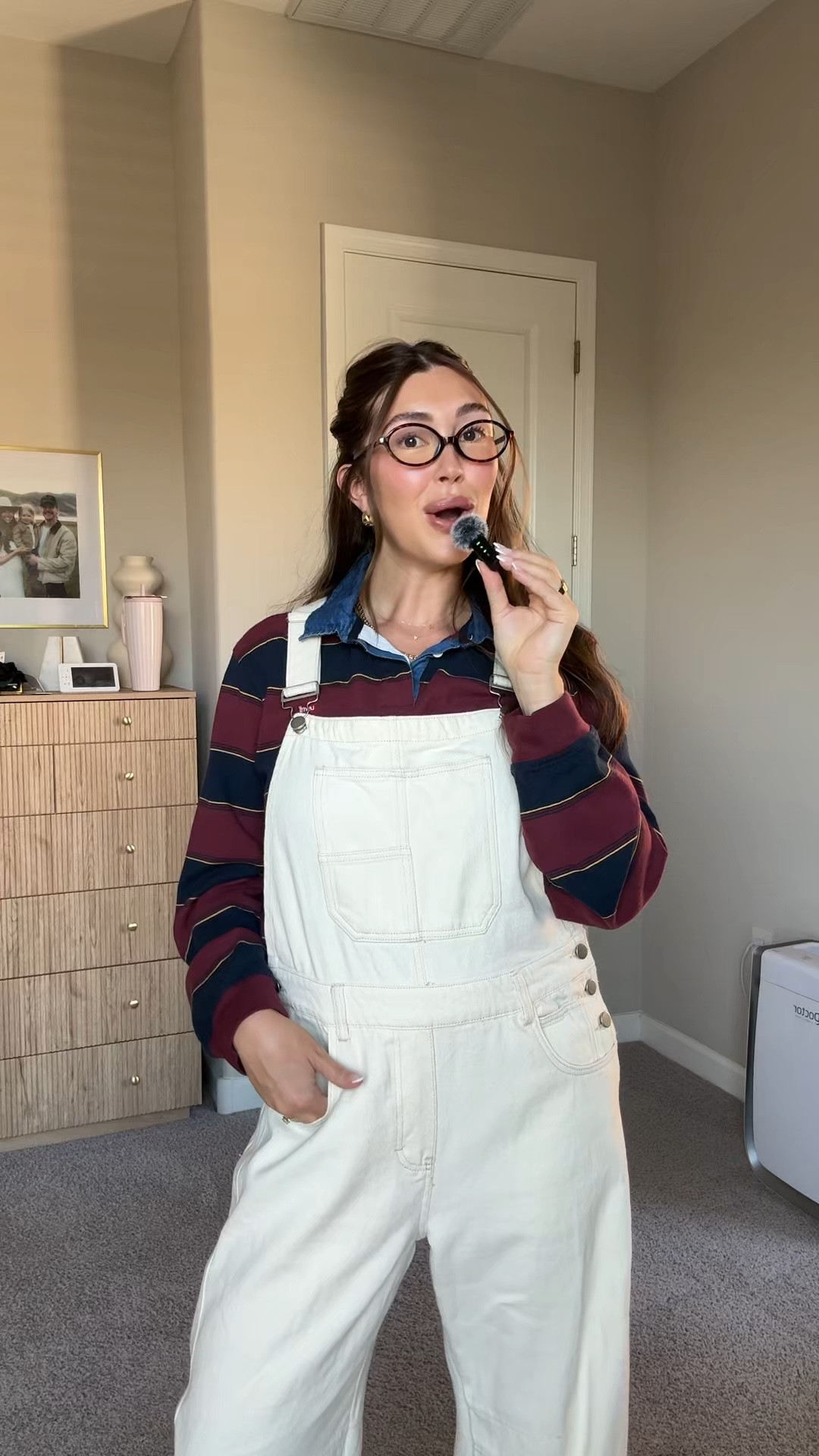 Went up one size in overalls and top