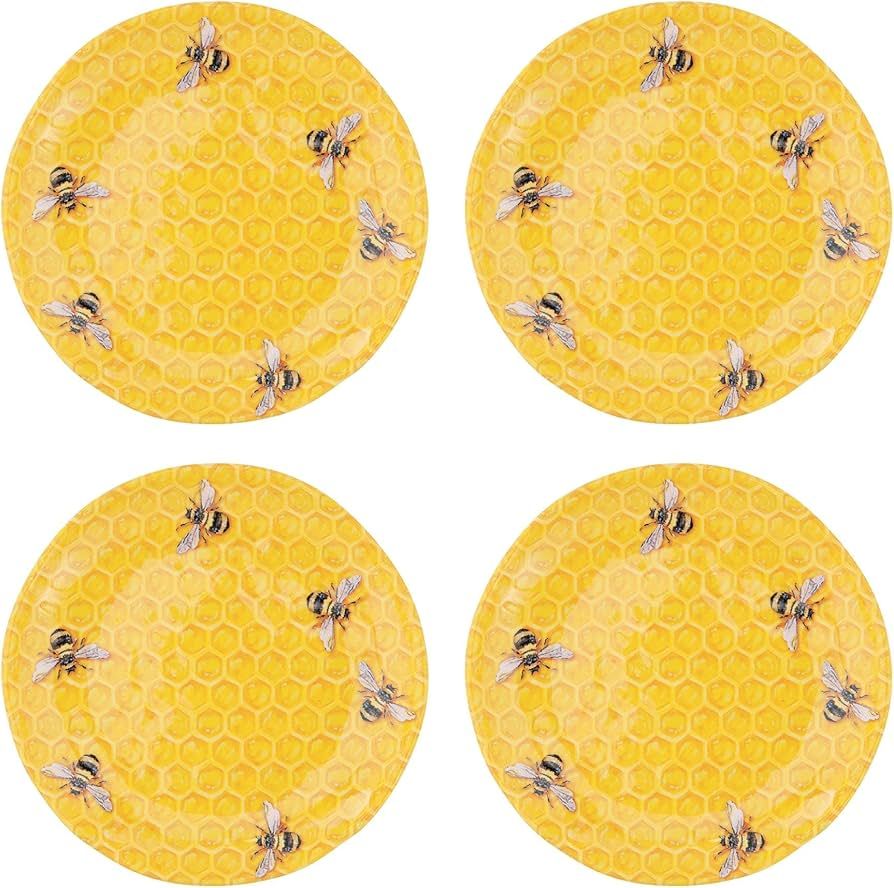 UPware 4-Piece 6 Inch Melamine Dessert Plates Appetizer Dinner Plates Small Serving Plates Party ... | Amazon (US)