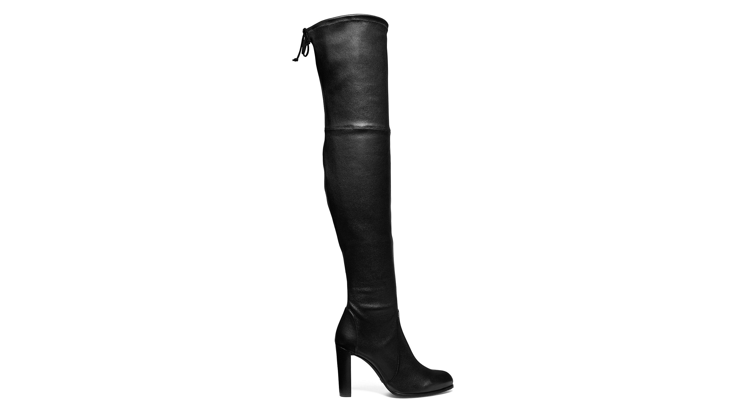 Stuart Weitzman Highland Over-The-Knee Boots, Black Stretch Nappa Leather, Size: 11.5 Narrow | Stuart Weitzman (US)