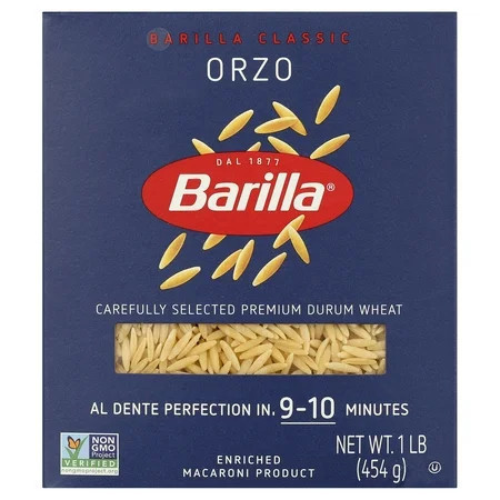 Barilla Classic Non-GMO, Kosher Certified Orzo Pasta, 16 oz | Walmart (US)