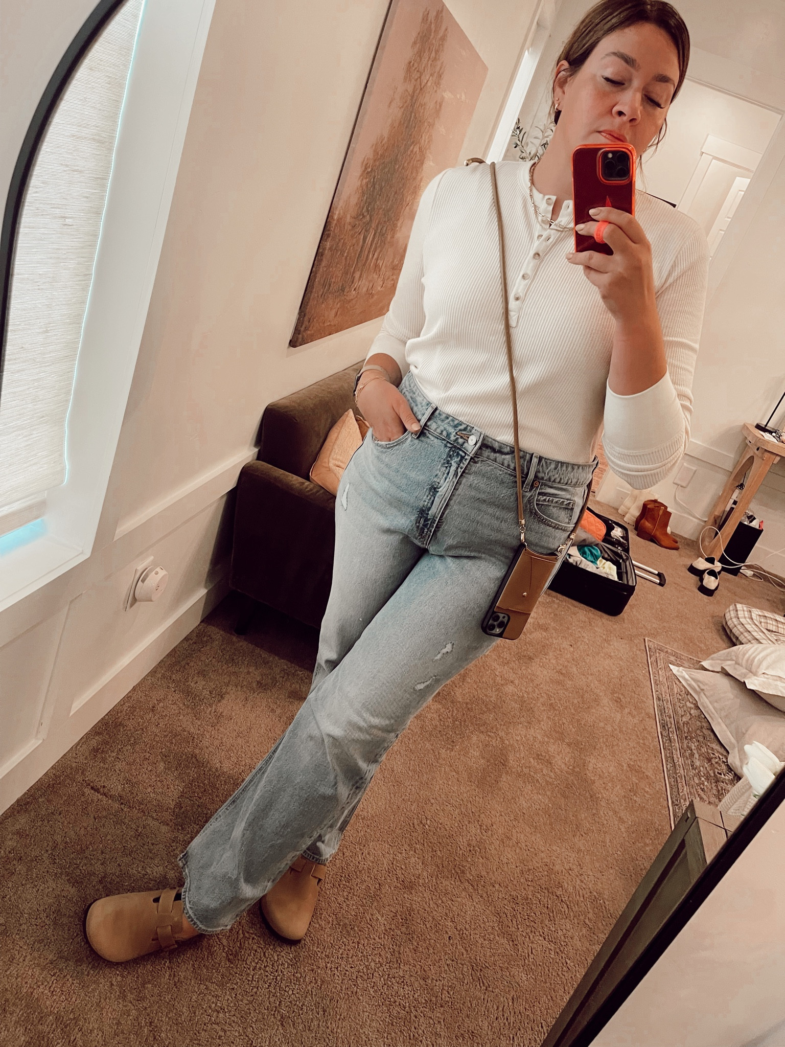 Wide leg jeans on a plus size mama - midsize size 16 tall 

#LTKcurves