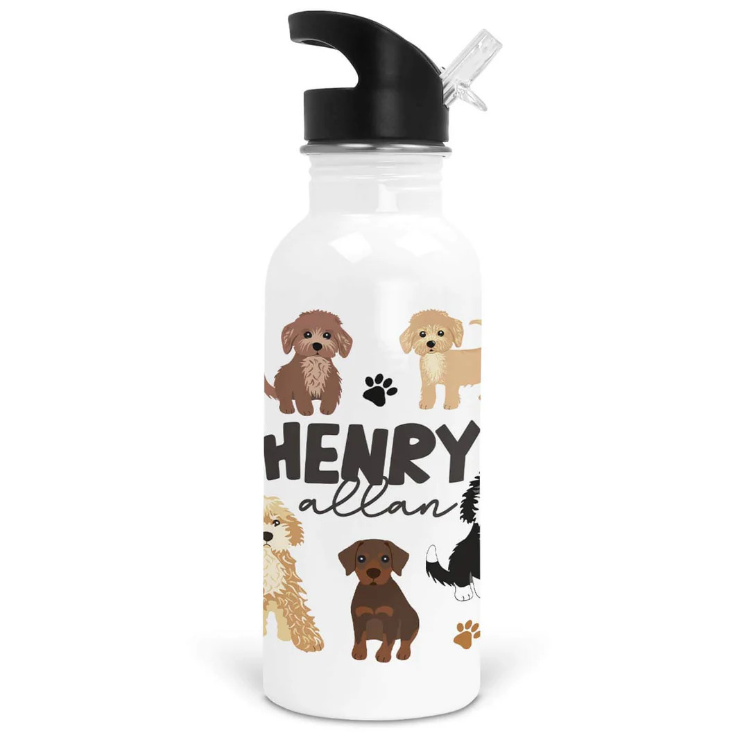 Puppy Pals Personalized Kids Water Bottle | Caden Lane