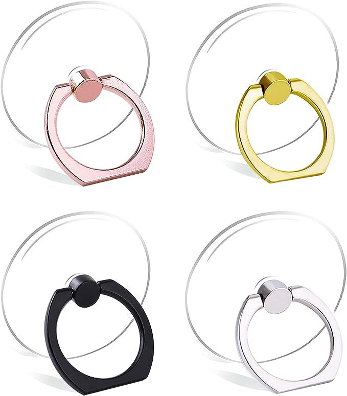 Cell Phone Ring Holder Stand Transparent Finger Grip Loop 360 Degree Rotation Finger Ring Stand (... | Amazon (US)