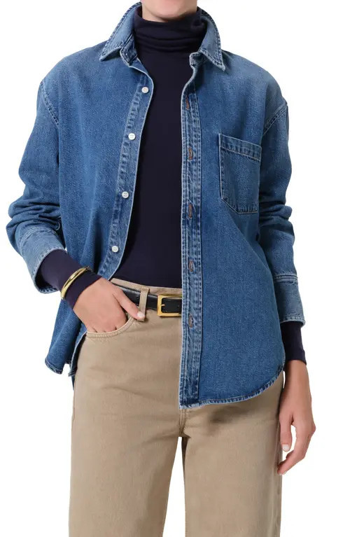 Citizens of Humanity Denim Button-Up Shirt in Chaya Medium Light Indigo at Nordstrom | Nordstrom