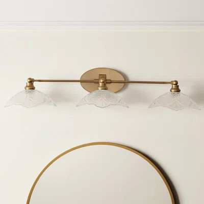 Brass-finish 3-light New Bathroom Vanity Light | Wayfair North America