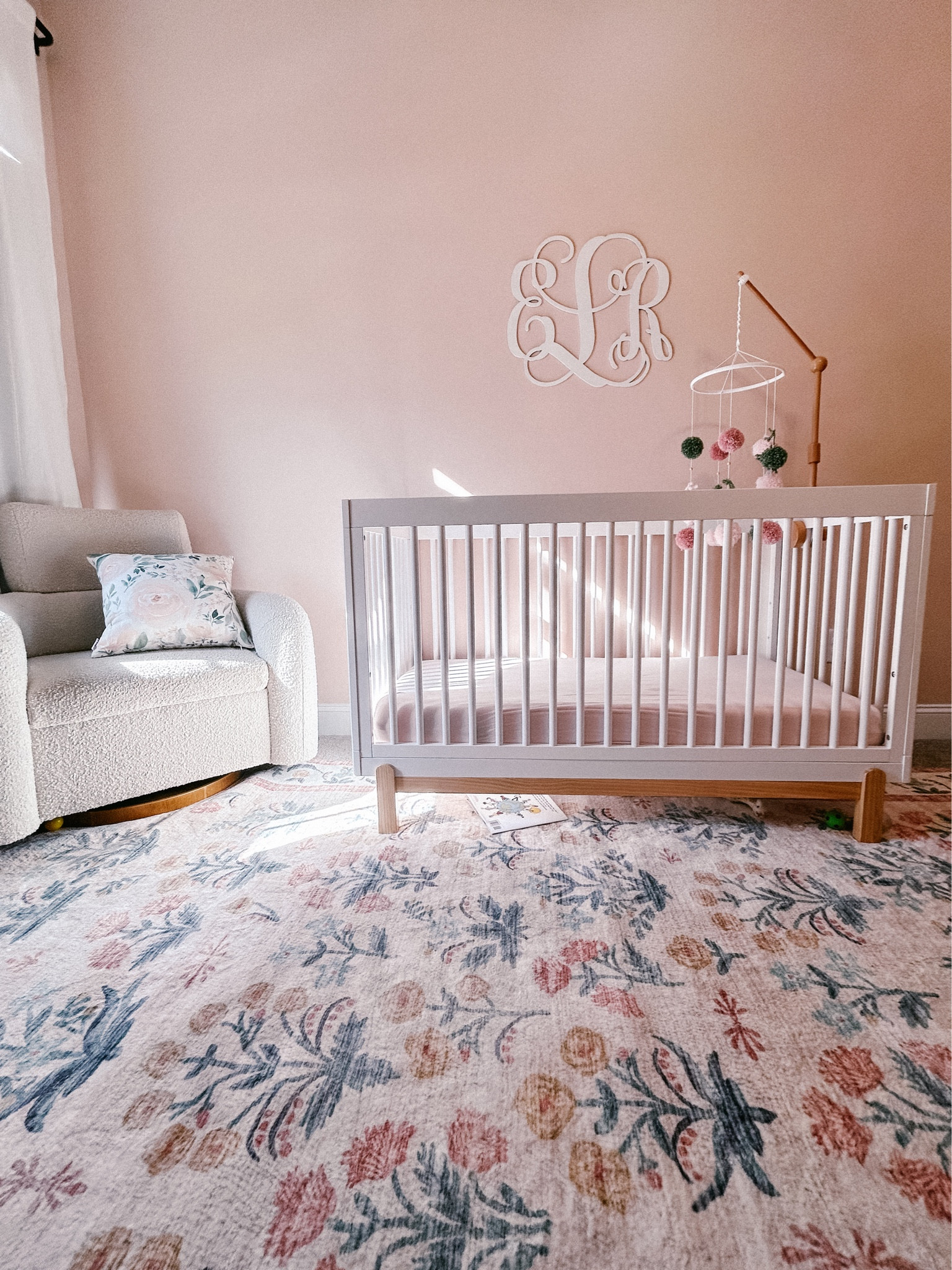Nursery reveal! Baby girl, floral nursery, girly nursery, pink nursery, loloi rug, crate and barrel, Wayfair, Etsy, delta children, expecting mom, first time mom 

#LTKfamily #LTKkids #LTKbaby