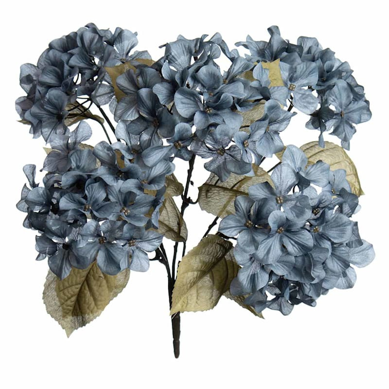 Blue Hydrangea Floral Bush, 16" | At Home