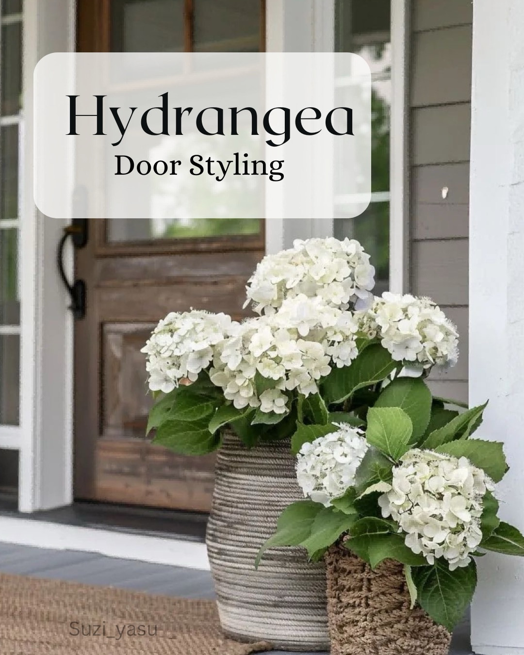 Create a warm and inviting entrance with this hydrangeas door styling 🌸 Soft florals, timeless textures, and fresh spring front door décor instantly elevate your entryway with charm and elegance.
Perfect for front porch styling, floral wreath décor, and spring home décor ideas that feel light, cozy, and welcoming ✨
Shop all the pieces linked here to recreate this beautiful look in your home! 

#SpringHomeDecor #Hydrangeas #FrontDoorStyle #LTKHome

#LTKMothersDay #LTKHome #LTKU